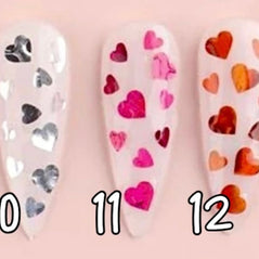 10 à 12. Glitter coeurs
