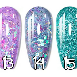 13 à 15. Glitter glossy