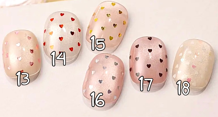 13 à18. Glitter mini coeur