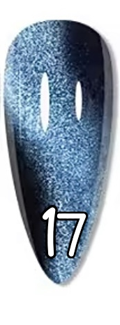 17. Cat eyes métal bleu
