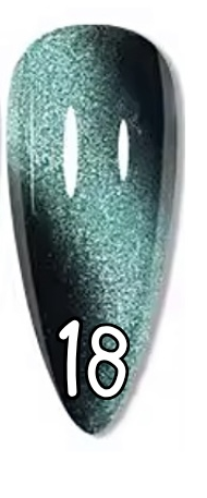 18. Cat eyes métal vert