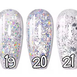 19 à 21. Glitter glossy
