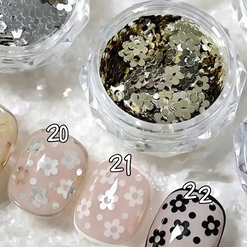 19 à 22. Glitter fleurs