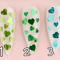 1 à 3. Glitter coeurs