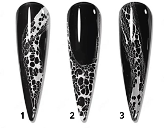 1 à 3. gel texture vague