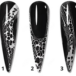 1 à 3. gel texture vague