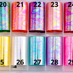 20 à 29. Foil reflets aurora