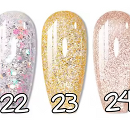 22 à 24. Glitter glossy