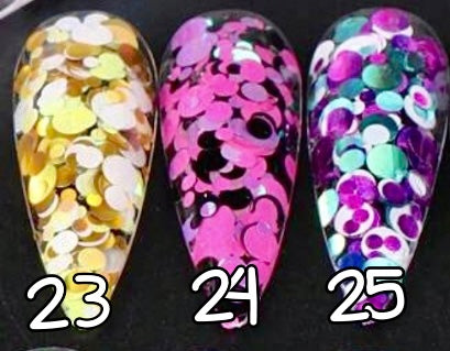 23 à 25. Glitter  confettis