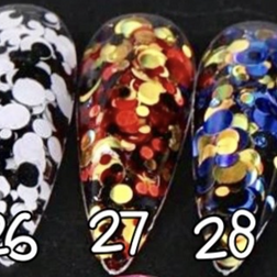 26 à 28. Glitter confettis