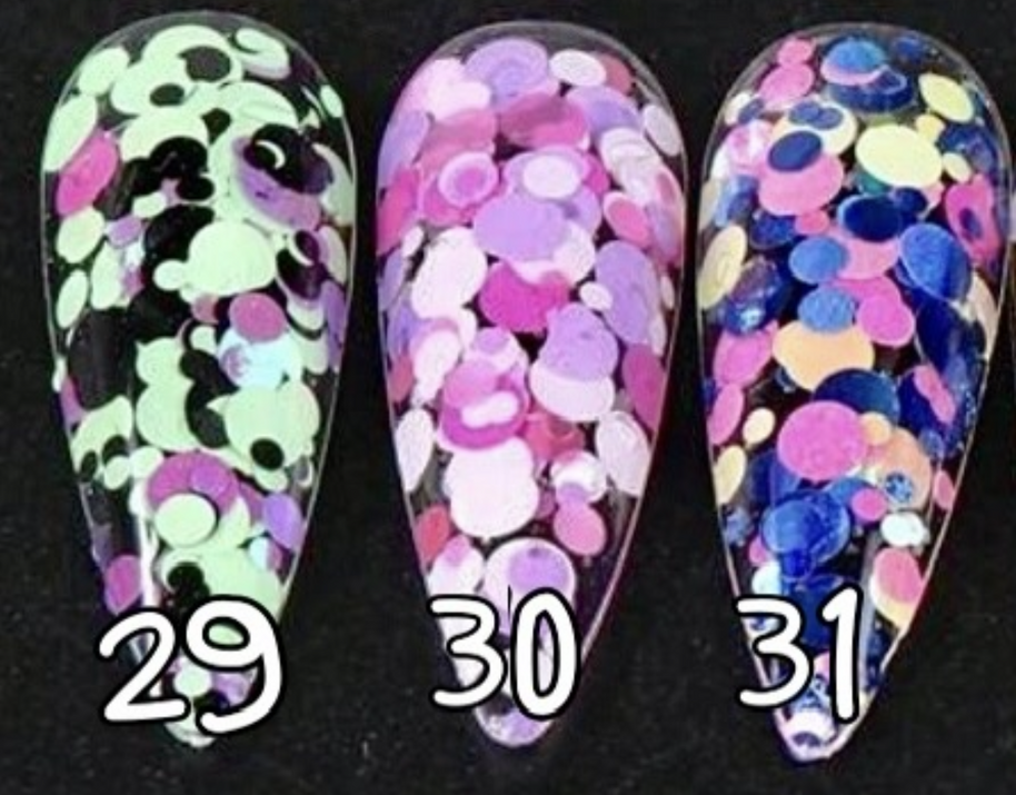29 à 31. Glitter confettis