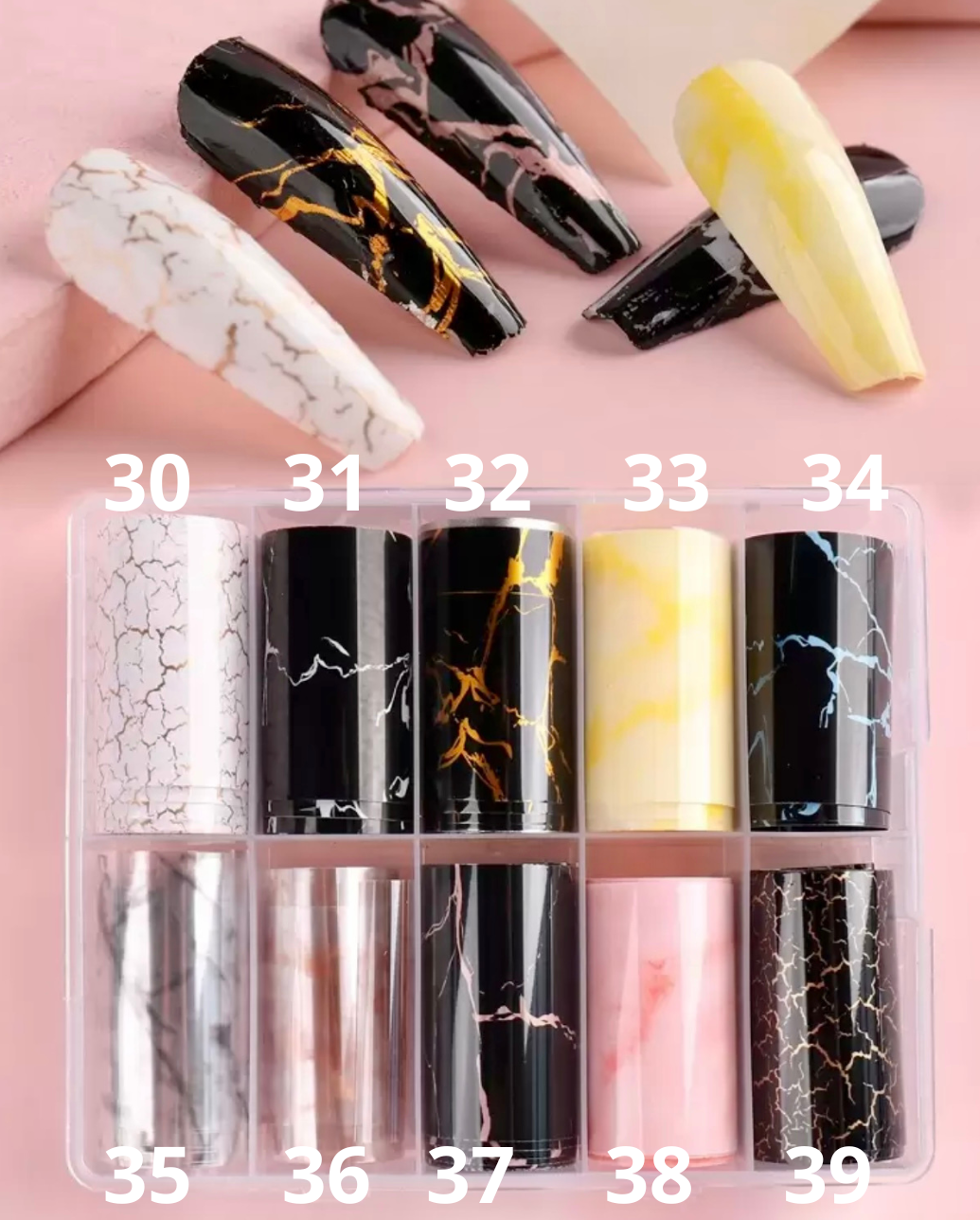 30 à 39. Foil effets precieux