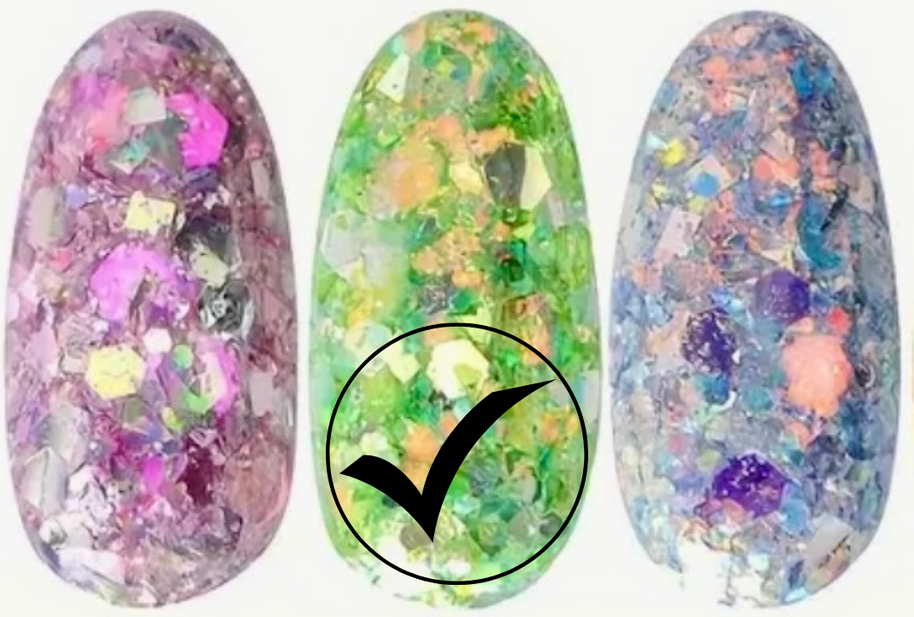 32. Glitter flakes multi-reflets