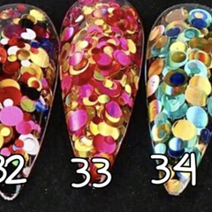 32 à 34. Glitter confettis