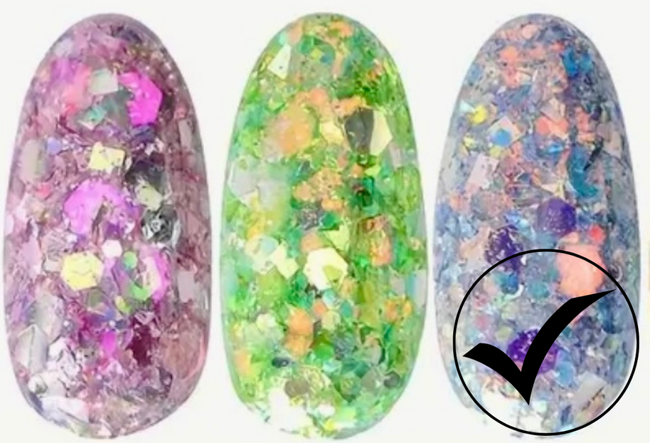 33. Glitter flakes multi-reflets
