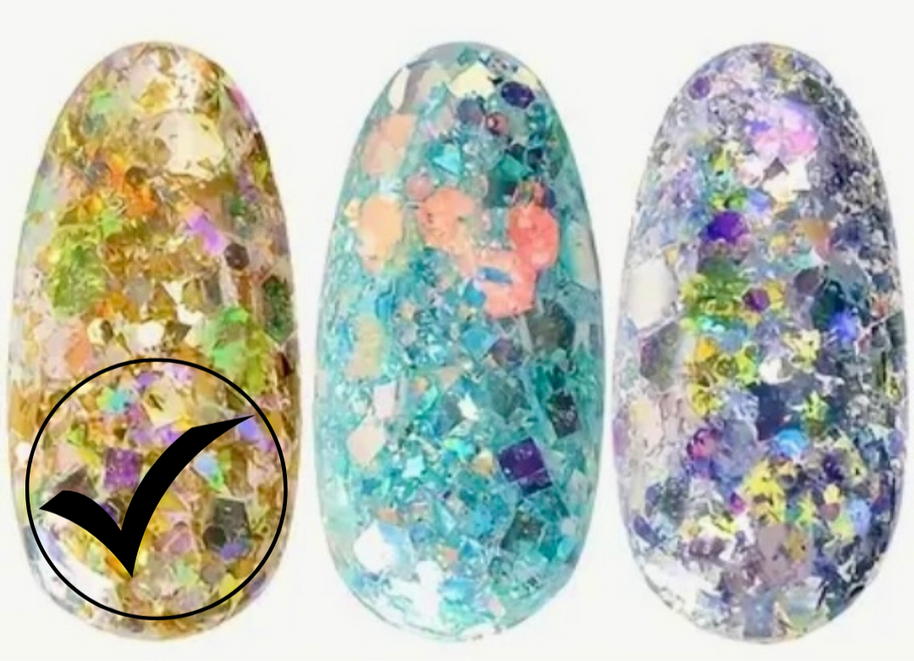 34. Glitter flakes multi-reflets