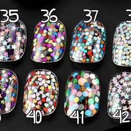 35 à 42. Glitter motifs