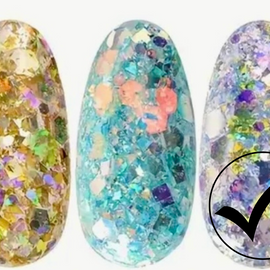36. Glitter flakes multi-reflets