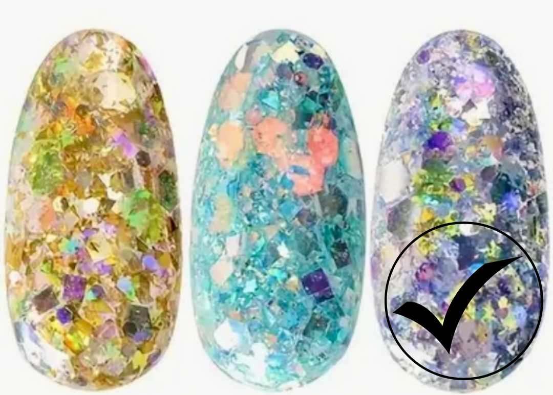 36. Glitter flakes multi-reflets