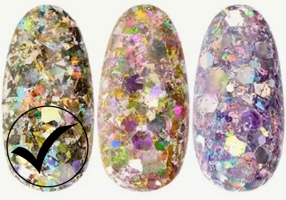 37. Glitter flakes multi-reflets
