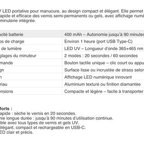 Mini lampe UV/LED Rose