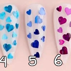 4 à 6. Glitter coeurs