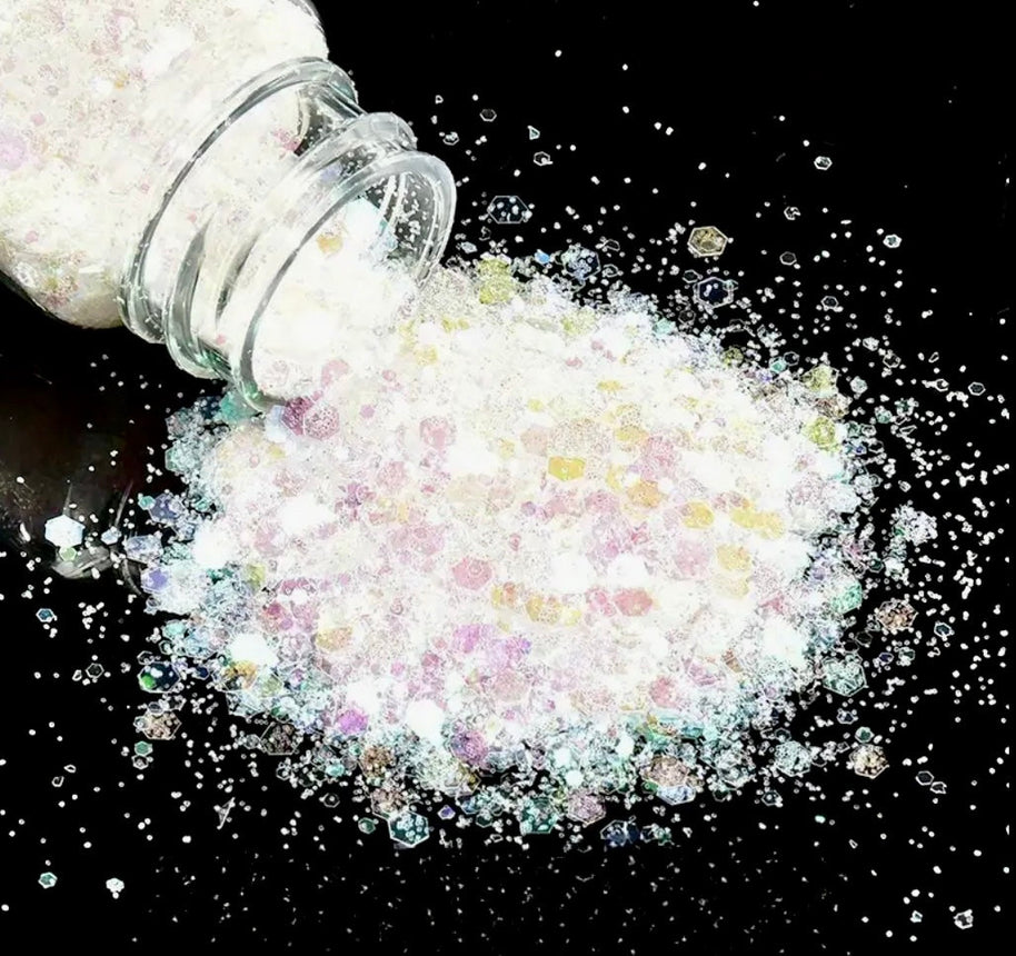 50.  Glitter flakes multi-reflets