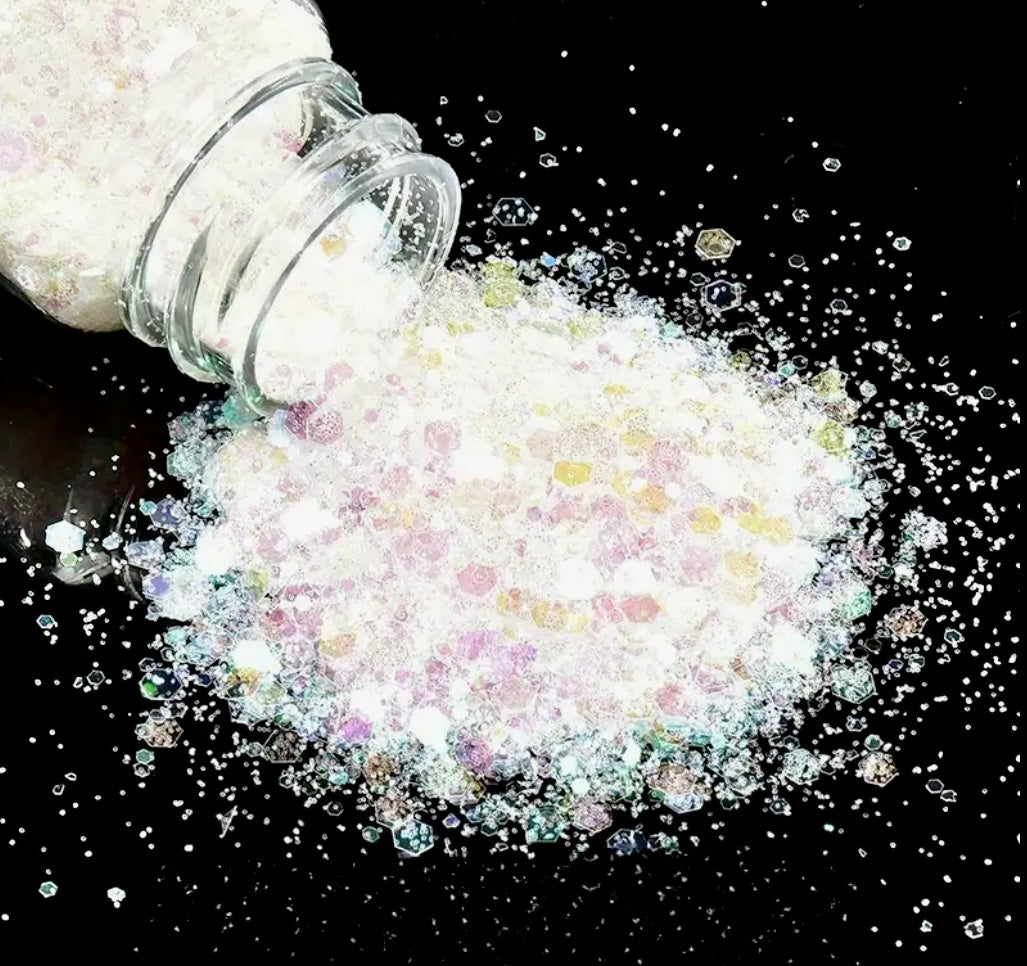 50.  Glitter flakes multi-reflets