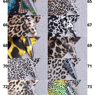 64 à 73. Foil imprimé animal