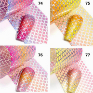 74 à 77. Foil écailles
