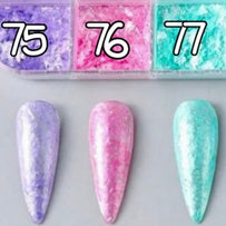 75 à 77. Glitter flakes givrés