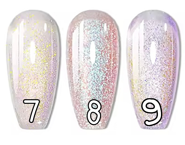 7 à 8. Glitter glossy