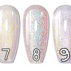 7 à 8. Glitter glossy