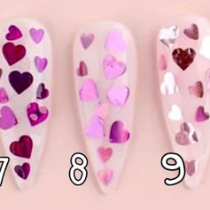 7 à 9. Glitter coeurs