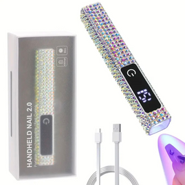 Mini lampe UV strass Argent