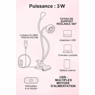 Lampe UV accordéon Rose