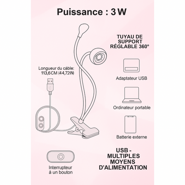 lampe UV accordéon Blanche