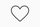 icone noir coeur vide 